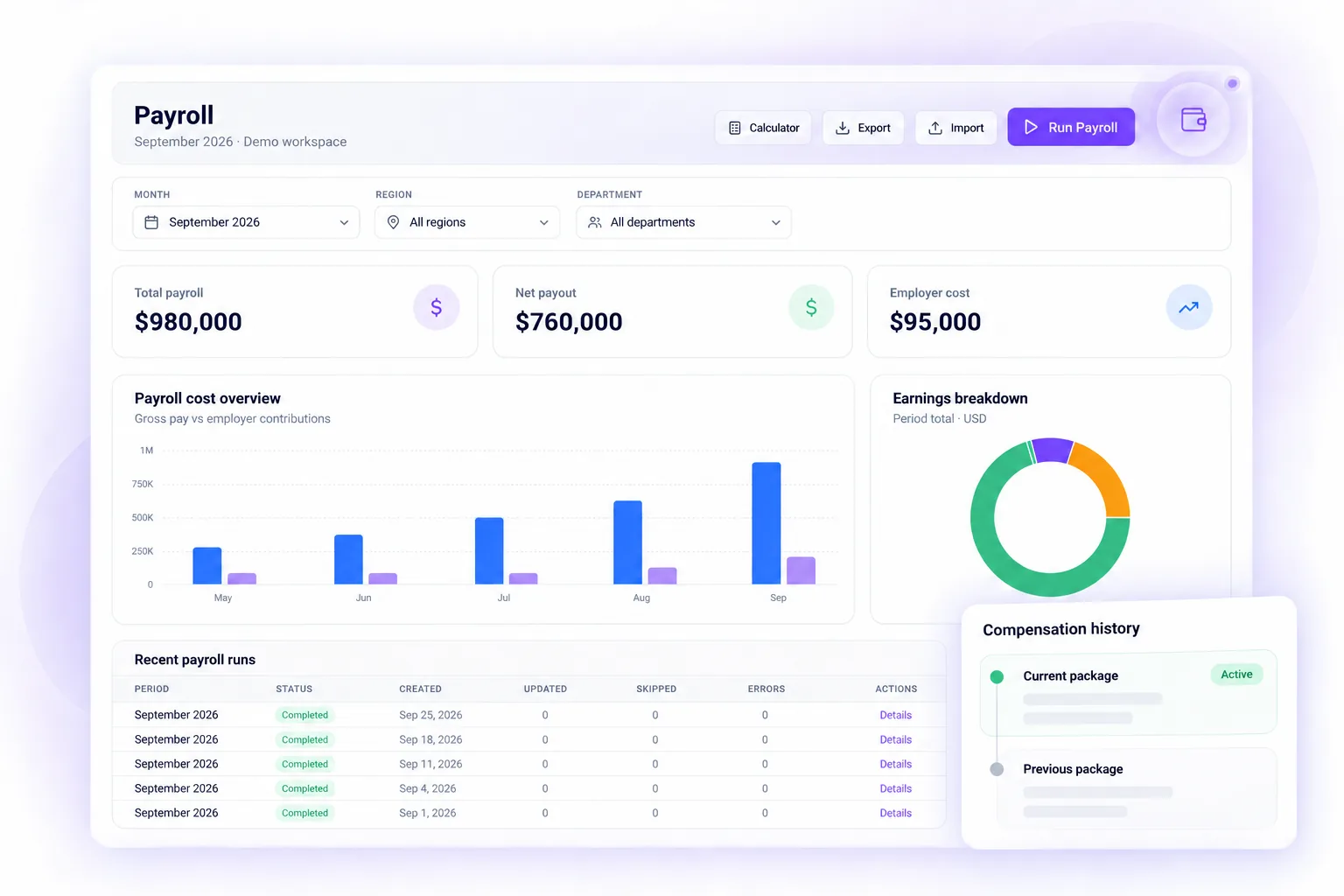 Payroll command