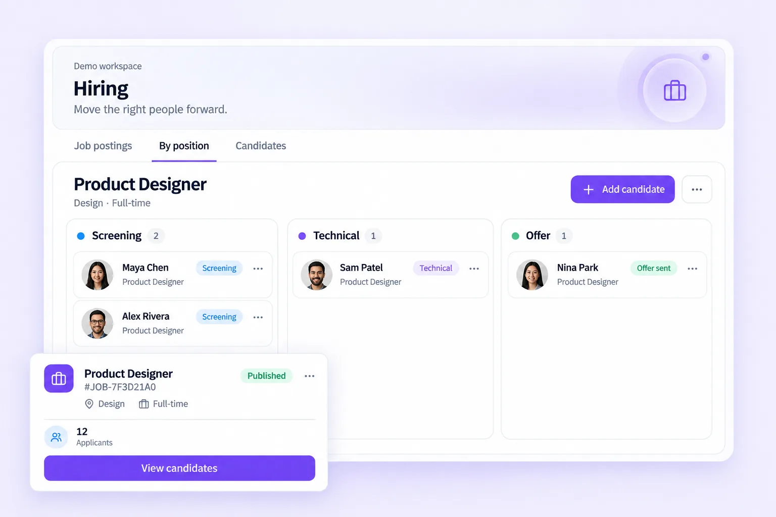 Hire-to-retire talent workflows
